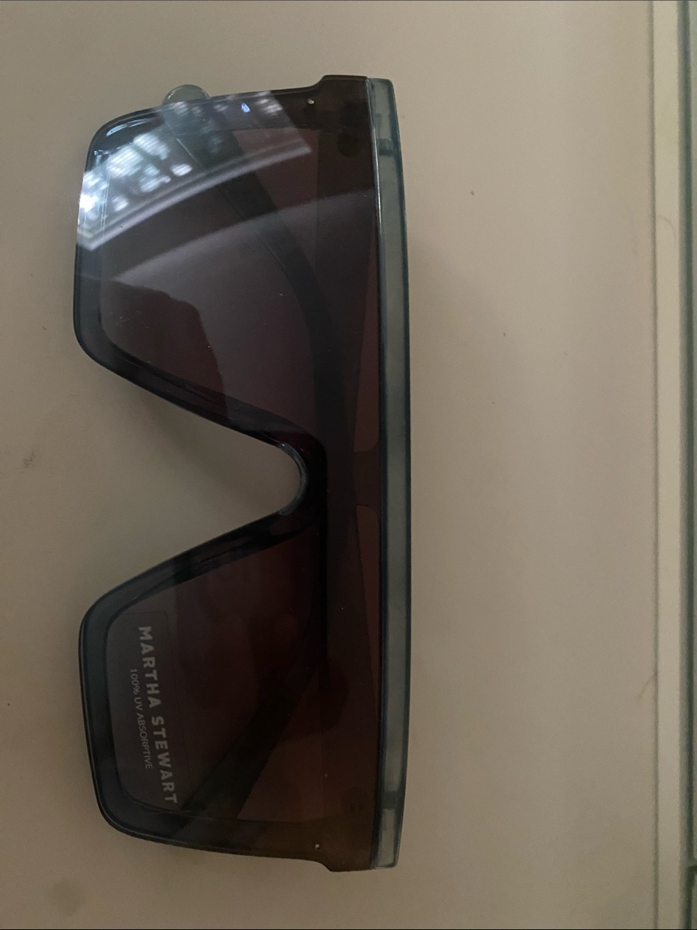 Martha Stewart Shield Sunglasses in Brown with Black Frame Accent